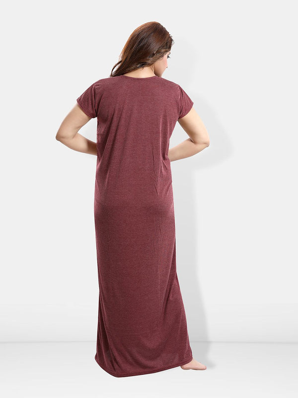 Be You Pack Of 2 Women Striped Maternity Maxi Nightdress