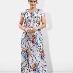 Be You Floral Printed Satin Maxi Nightdress