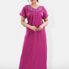 Be You Floral Embroidered Maxi Nightdress
