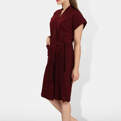 Be You Women Cotton Anti-bacterial Super Soft Bath Robe With Belt