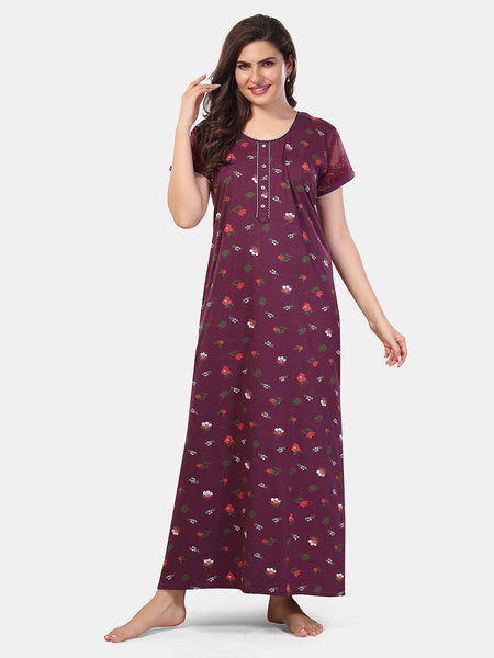 Be You Floral Printed Maxi Nightdress