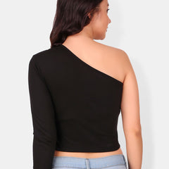 Be You One Shoulder Cotton Crop Top