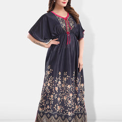 Be You Printed V-Neck Maxi Kaftan Nightdress