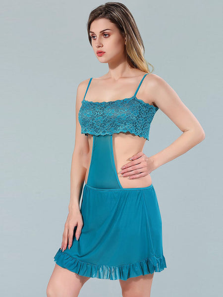 Be You Teal Net Baby Doll
