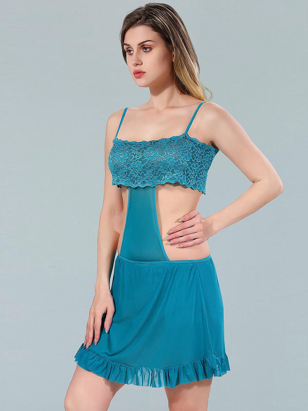 Be You Teal Net Baby Doll