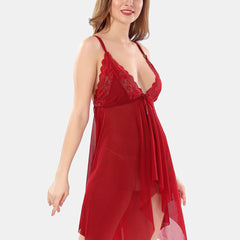 Be You Self Design Shoulder Straps Net Baby Doll