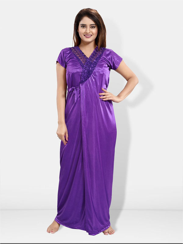 Be You Pack of 5 Lace Insert Satin Nightwear Set