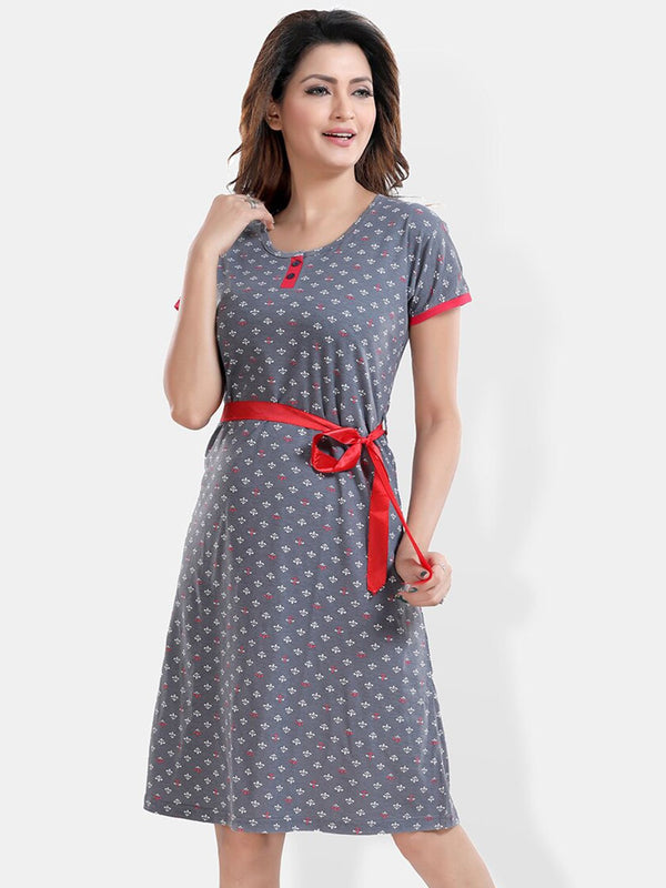 Be You Ethnic Motifs Printed T Shirt Nightdress