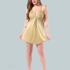 Be You Women Gold-Toned Nightdress