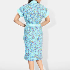 Be You Women Printed Cotton Anti-bacterial Super Soft Bath Robe With Belt