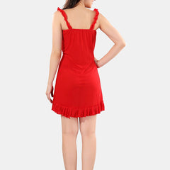 Be You Shoulder Strap Baby Doll Dress With Thong