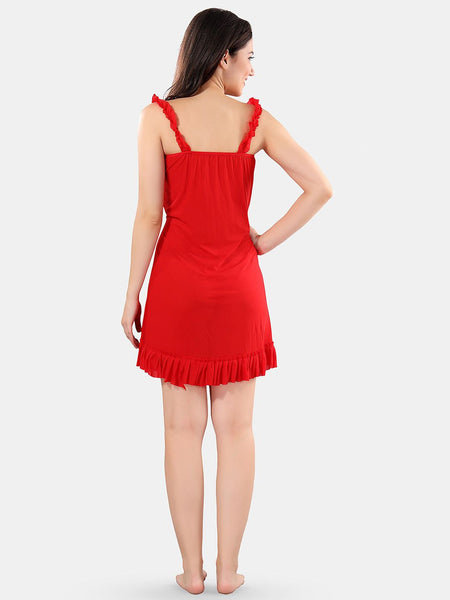 Be You Shoulder Strap Baby Doll Dress With Thong
