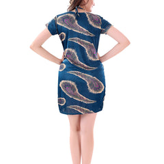 Be You Women Set of 3 Teal Printed Nightdress