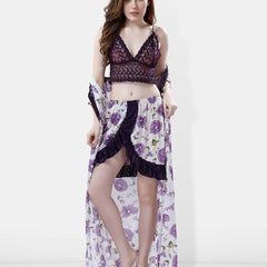 Be You Printed Maxi Nightdress With Lingerie Set