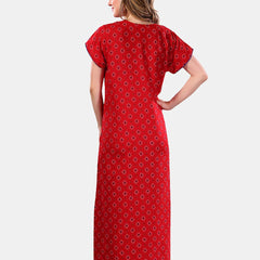 Be You Ethnic Motifs Printed Maxi Nightdress