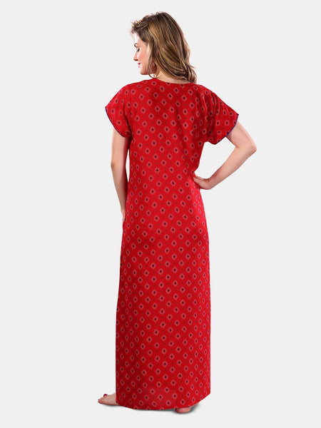 Be You Ethnic Motifs Printed Maxi Nightdress