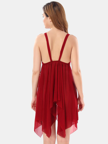Be You Self Design Shoulder Straps Net Baby Doll