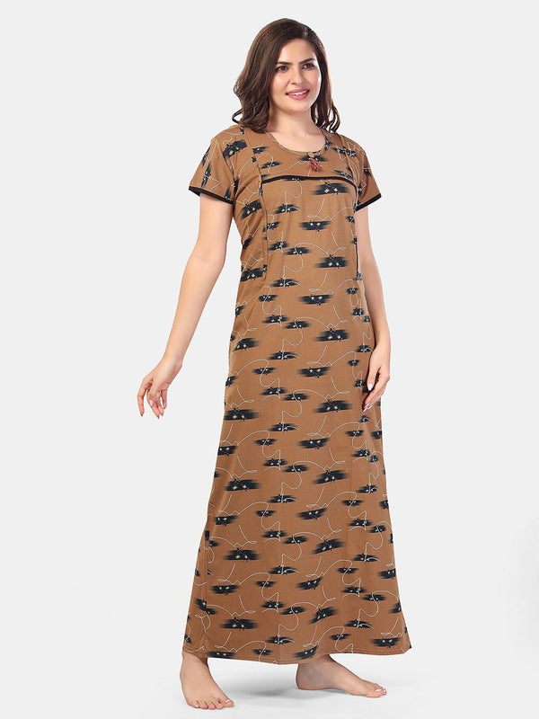 Be You Abstract Printed Maternity Nightdress