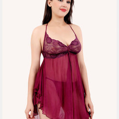 Be You Shoulder Straps Net Baby Doll