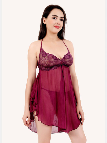 Be You Shoulder Straps Net Baby Doll