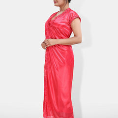 Be You Shoulder Straos Lace Detail Maxi Nightdress With Robe