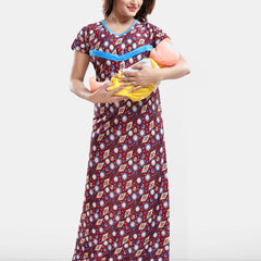 Be You Printed Maternity Maxi Nightdress