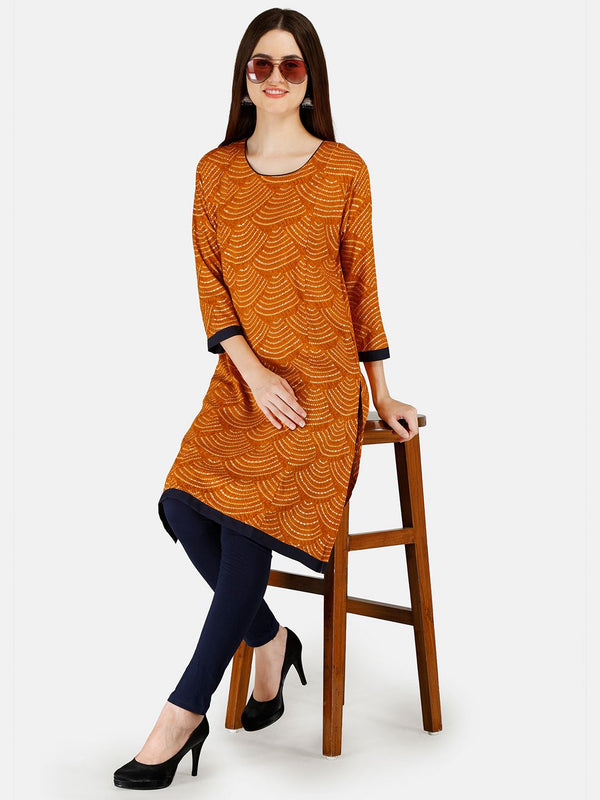 Be You Bandhani Printed Straight Kurta
