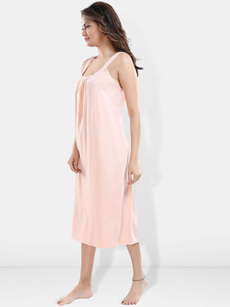 Be You Sleeveless Cotton Midi Nightdress