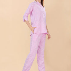Be You Embroidered Top With Trousers Co-Ords