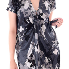 Be You Women Set of 3 Grey Printed Nightdress
