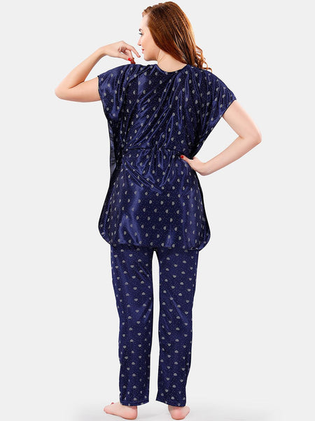 Be You Conversational Printed Satin Night Suit