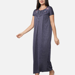 Be You Pack Of 2 Women Striped Maternity Maxi Nightdress