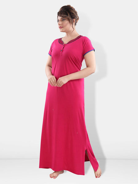 Be You Embroidered Detail Maxi Nightdress