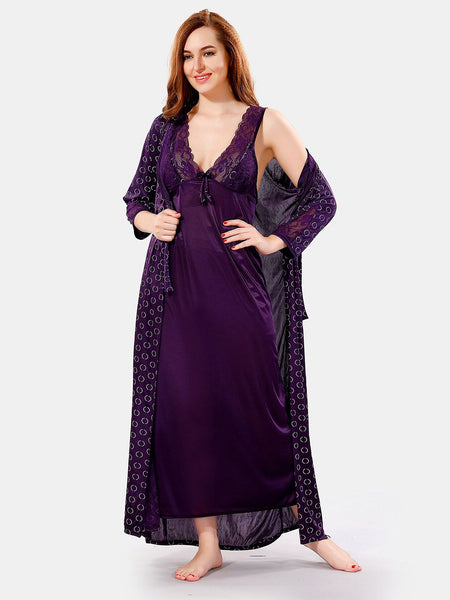 Be You Satin Maxi Nightdress With Robe