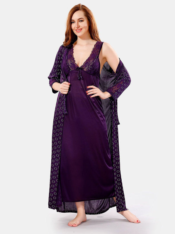 Be You Satin Maxi Nightdress With Robe