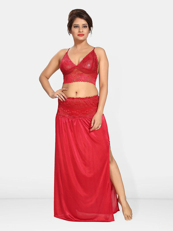 Be You Women Shoulder Straps Maxi Sweat Nightdress