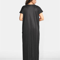 Be You Women Solid Nightdress with Robe