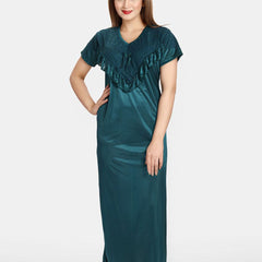 Be You Women Round Neck Maxi Nightdress