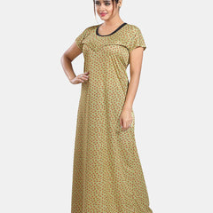 Be You Floral Printed Satin Maternity Maxi Sweat Nightdress