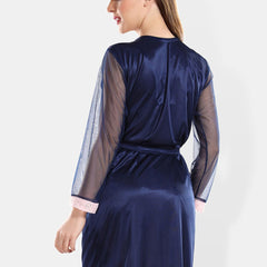 Be You Shoulder Straps Nightdress With Robe & Briefs