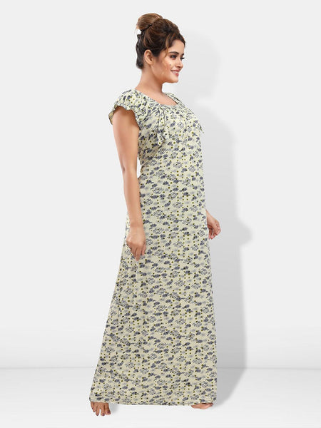 Be You Floral Printed Satin Maxi Nightdress