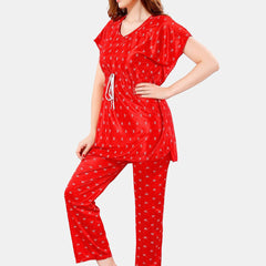 Be You Conversational Printed Satin Night Suit