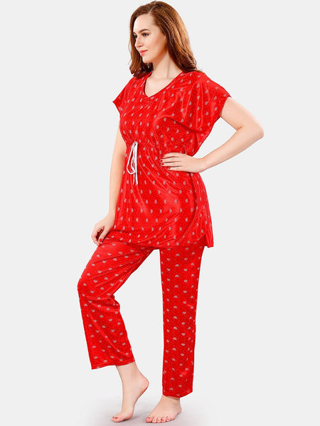 Be You Conversational Printed Satin Night Suit