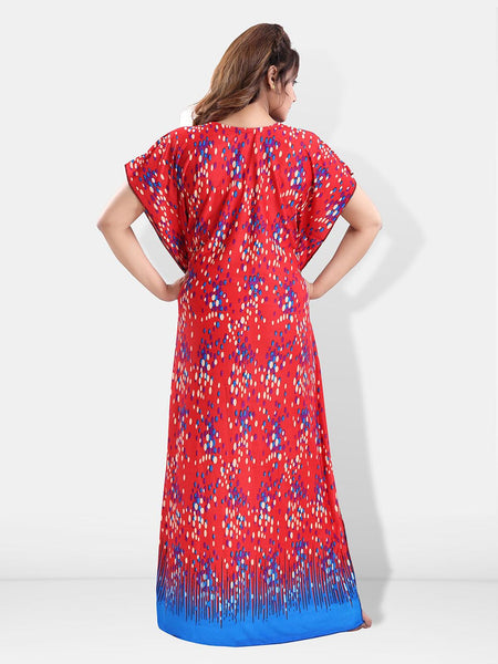 Be You Printed Satin Maxi Kaftan Nightdress