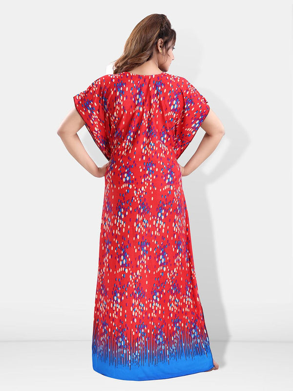 Be You Printed Satin Maxi Kaftan Nightdress