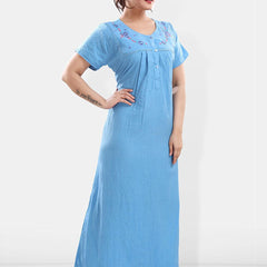 Be You Floral Embroidered Maxi Sweat Nightdress