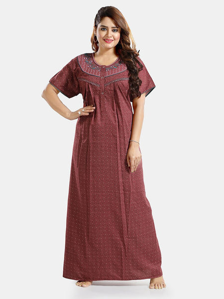 Be You Floral printed Maxi Nightdress