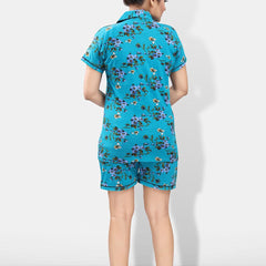 Be You Pack Of 2 Lapel Collar Floral Printed Night Suits