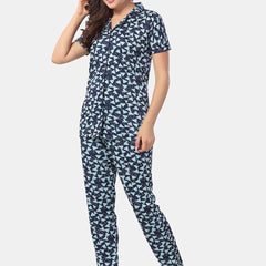 Be You Geometric Printed Night suit