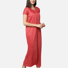 Be You Pack Of 2 Women Striped Maxi Nightdress